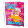 Window signs – Sarah 50 jaar