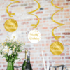 Swirl versiering gold/white 50 jaar